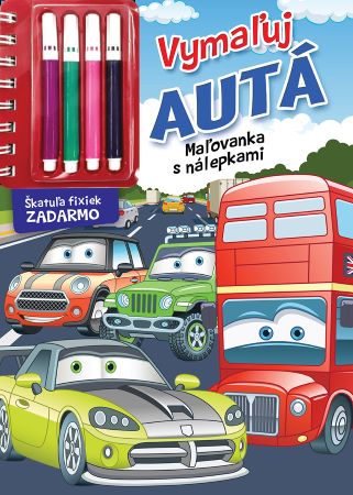 Vymaľuj autá - Maľovanka s nálepkami