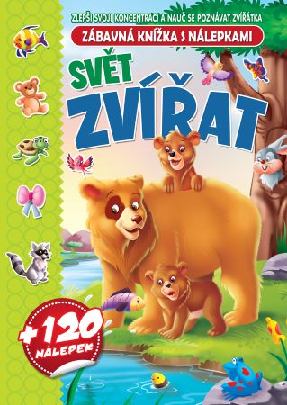 Svět zvířat 120+nálepek (2.vyd.) - zábavná knížka s nálepkami