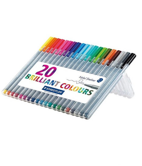 Linery STAEDTLER triplus fineliner 20ks - 20 farieb v plastovom stojane