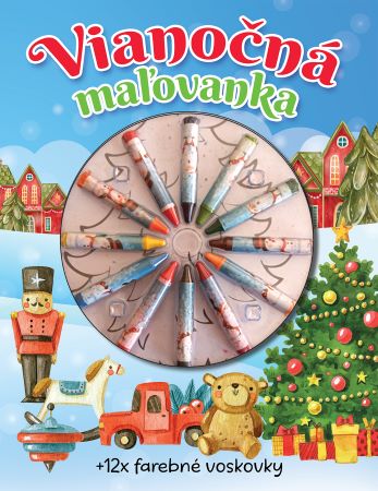 Vianočná maľovanka(2.vyd) - +12x farebné voskovky