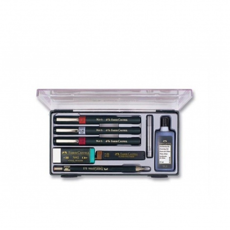 Sada technické perá Faber-Castell - Sada 3ks s hrotom 0,25-0,35-0,5mm