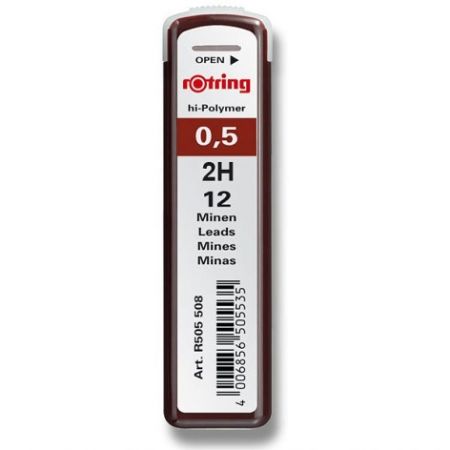 Rotring Náhradní tuhy do mikrotužky 2H-0,5 mm 12 kusů - 