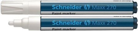 Permanentní lakový popisovač "Maxx 270", bílá, 1-3mm, SCHNEIDER - 