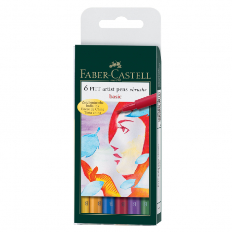 Faber-Castell PITT Artist Pen Brush - Basic 6 ks - 