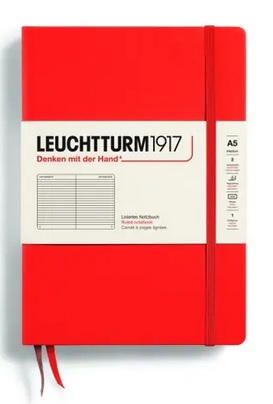 LEUCHTTURM1917 Medium (A5), Lobster, 251 S., linajkový - zápisník - linajkový