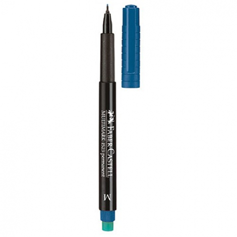 Permanentní popisovač Faber-Castell 1525 M modrý - 