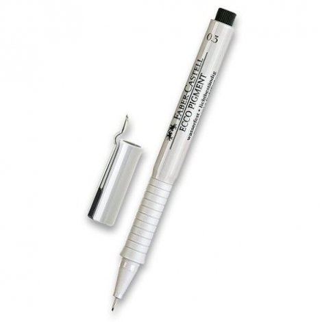 Popisovač Faber-Castell Ecco Pigment - černý 0,3 mm, černý - 