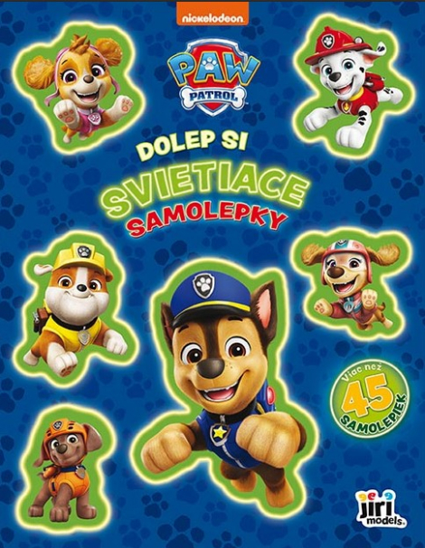 Dolep si svietiace samolepky Labková patrola - 