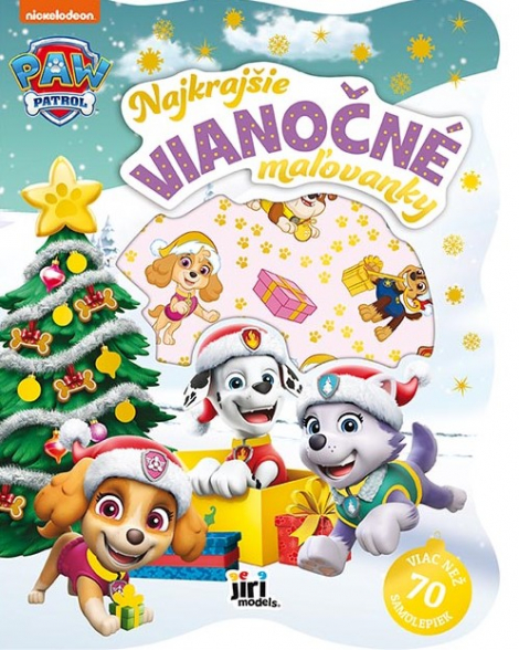 Najkrajšie vianočné maľovanky so samolepkami Labková patrola - 