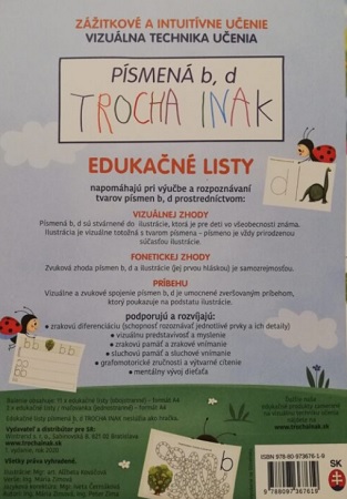 Edukačné listy - Písmená b, d - 