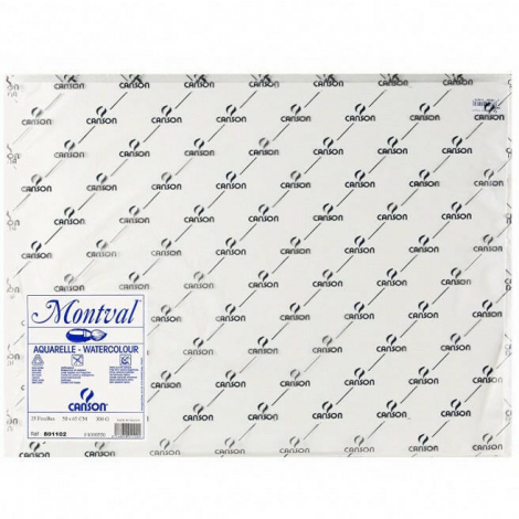 Aquarelový papier Montval A2 185g 50x65cm balenie 25 listov - 
