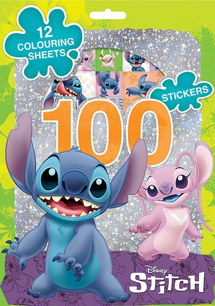 100 samolepiek s maľovankovými listami Lilo & Stitch - 