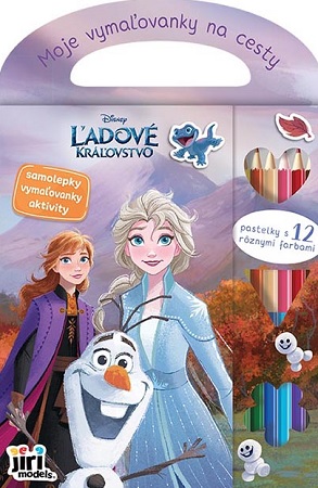 Moje vymaľovanky na cesty Ľadové kráľovstvo - pastelky s 12 rôznymi farbami