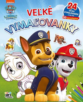 Veľké vymaľovanky Labková patrola - 24 strán vymalovaniek a viac než 50 samolepiek