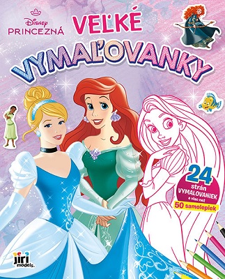 Veľké vymaľovanky Princezná - 24 strán vymalovaniek a viac než 50 samolepiek