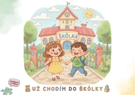 Už chodím do škôlky (Kalendár má 13 týždňov) - 3-mesačný kalendár so samolepkami (SET 2)