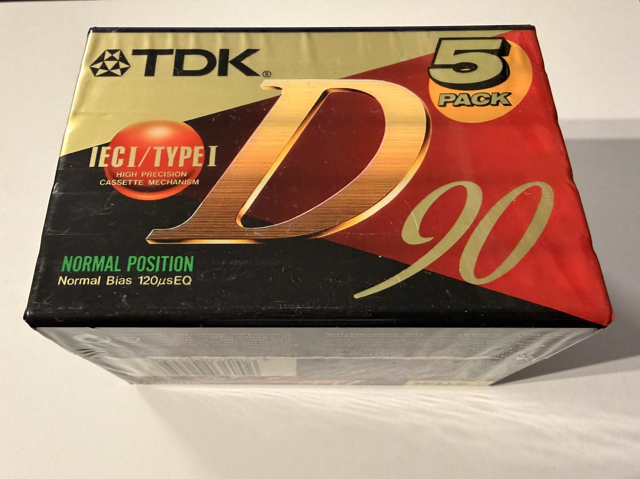 Magnetofónová kazeta TDK D 90 (päťpack)
