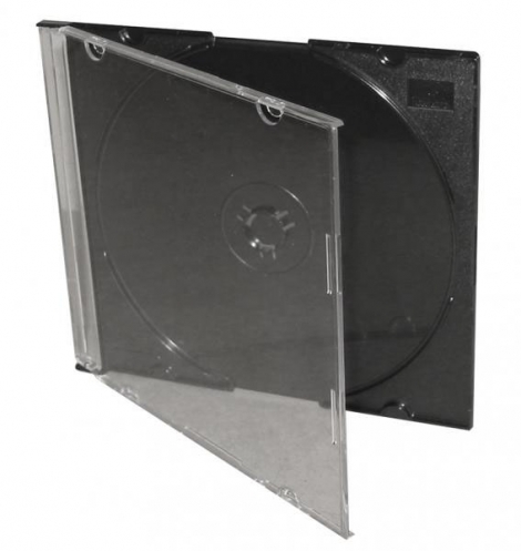 Slim čierna CD škatuľka - Čierny singel CD box