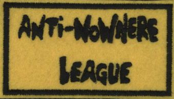 ANTI-NOWHERE LEAGUE - Čierne logo na žltom podklade