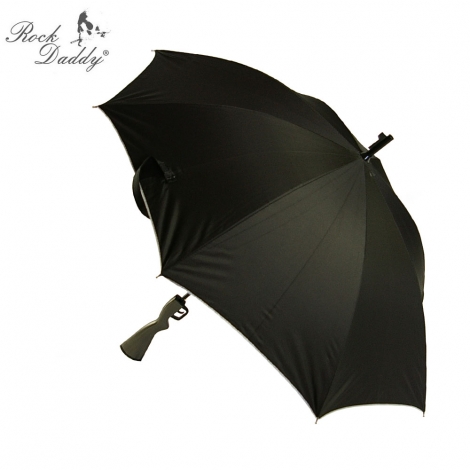 VZDUCHOVKA (menší) - Čierny dáždnik s rúčkou v tvare vzduchovky