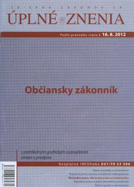 UZZ 2012 Občiansky zákonník - 