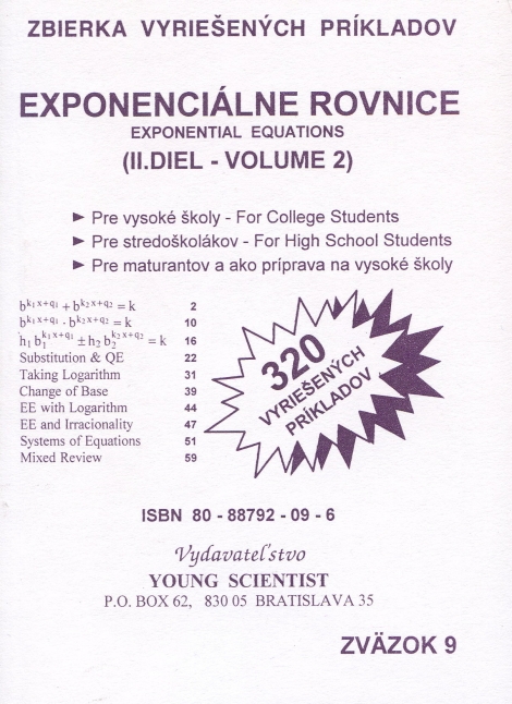 Exponenciálne rovnice, II. diel - Marián Olejár