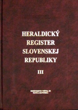 Heraldický register Slovenskej republiky III - 