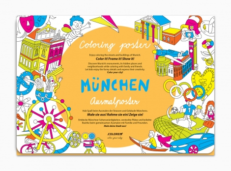 München - Coloring poster / Ausmalposter