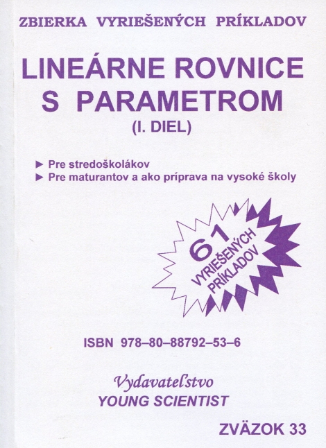 Lineárne rovnice s parametrom I. diel - Zbierka vyriešených príkladov