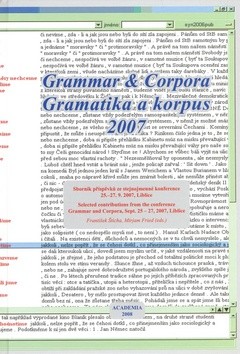 Gramatika a korpus 2007 - 